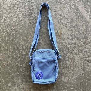 Baboon to the Moon Blue Crossbody Bag Adjustable Straps Zipper